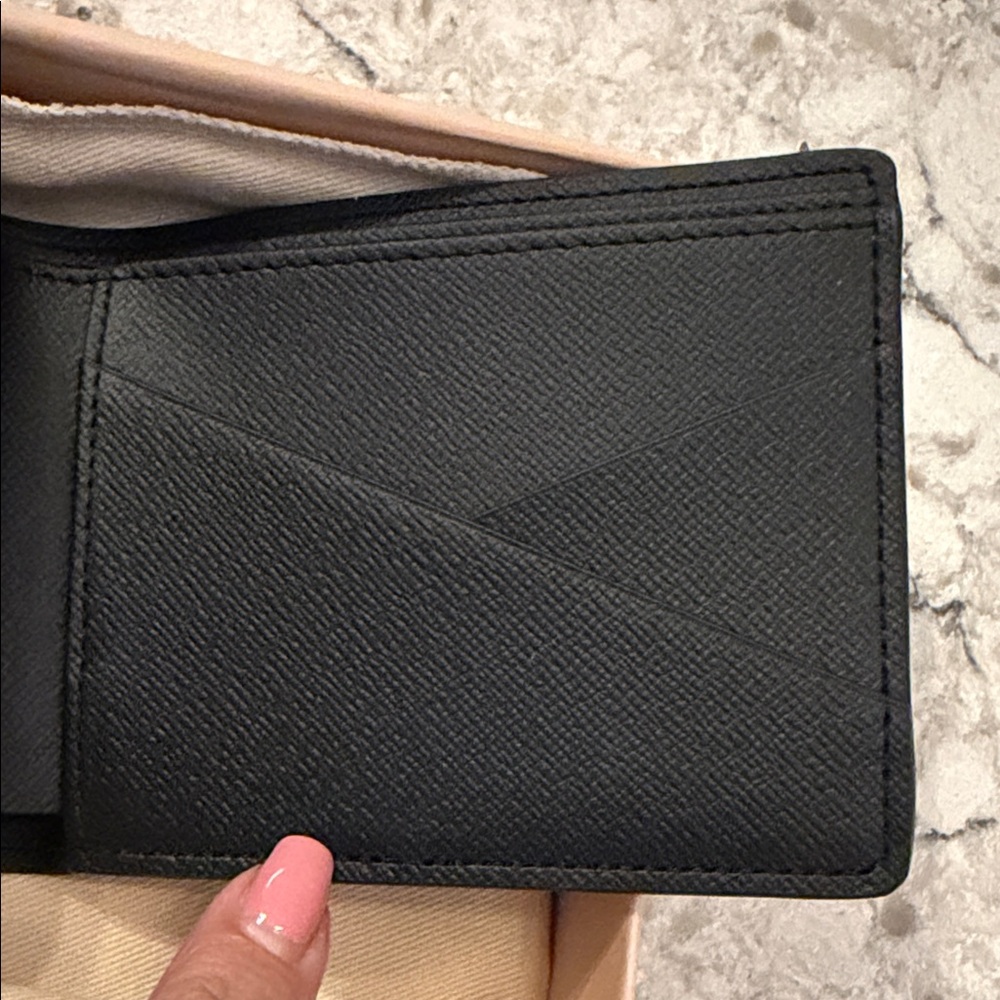 Louis Vuitton Black Monogram Eclipse Compact Bi-Fold Wallet - Picture 6 of 7